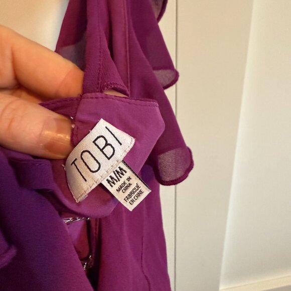 Tobi Queen B Ruffle Skater Dress in Violet, size M - Picture 6 of 6